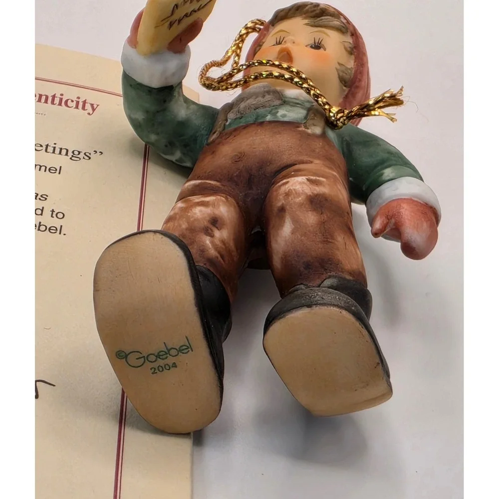 Berta Hummel Special Christmas Greetings Ornament Goebel 2004 COA